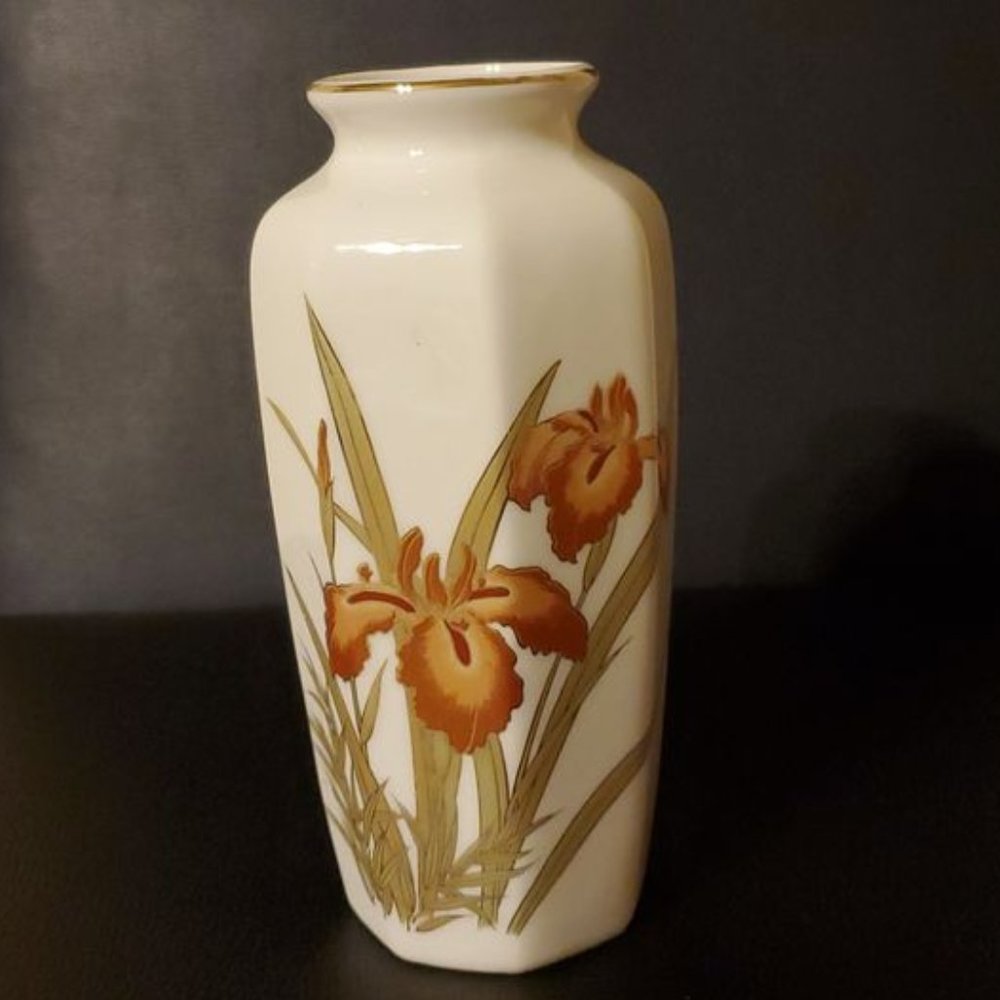 Vintage Royal Iris Porcelain Vase